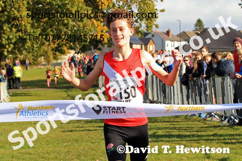 Boys under-15s 2022 Northern Cross Country Relays, Graves Park, Sheffield. Photo: David T. Hewitson/Sports for All Pics